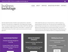 Tablet Screenshot of businessbackstage.com